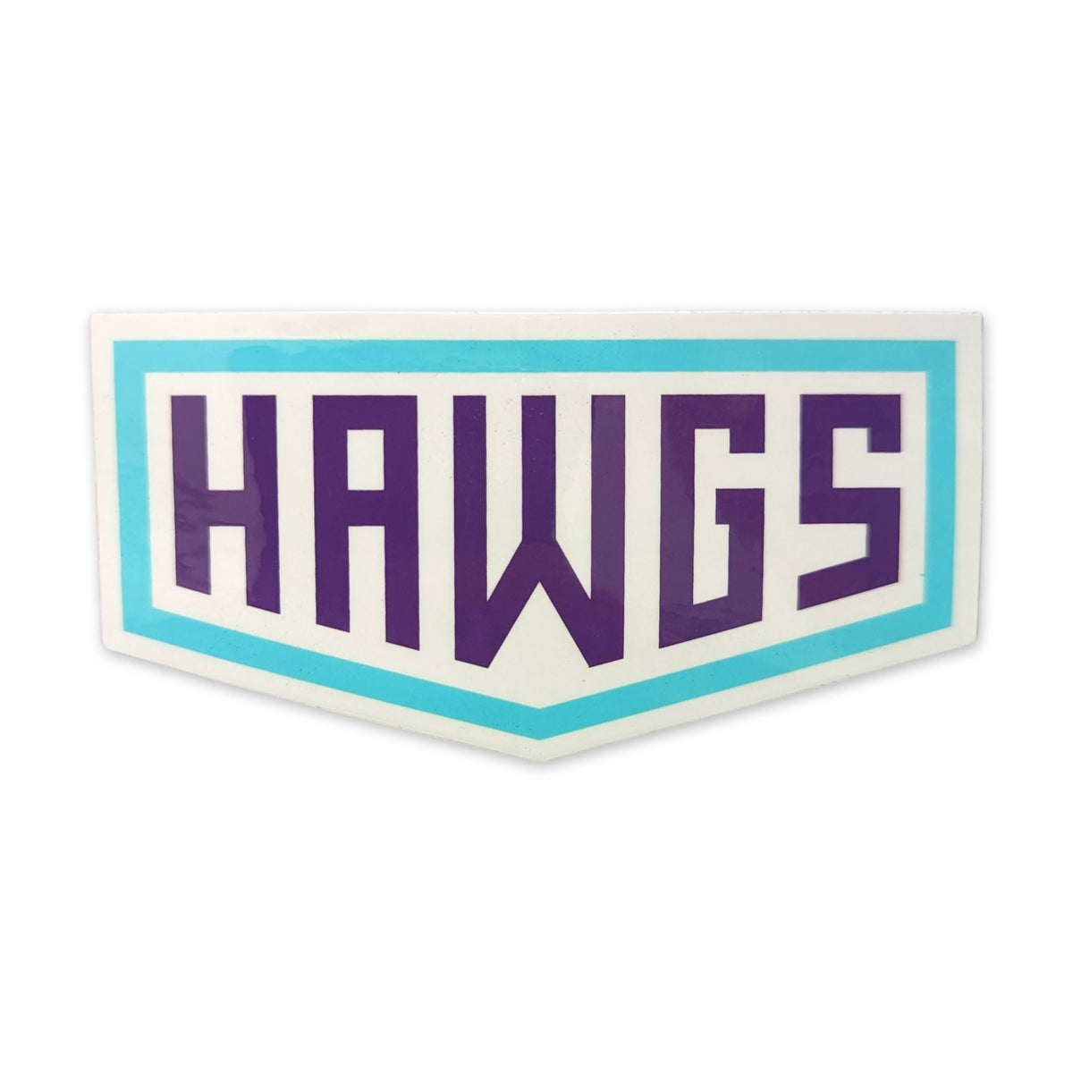 Landyachtz Hawgs Teal / Purple Logo Sticker