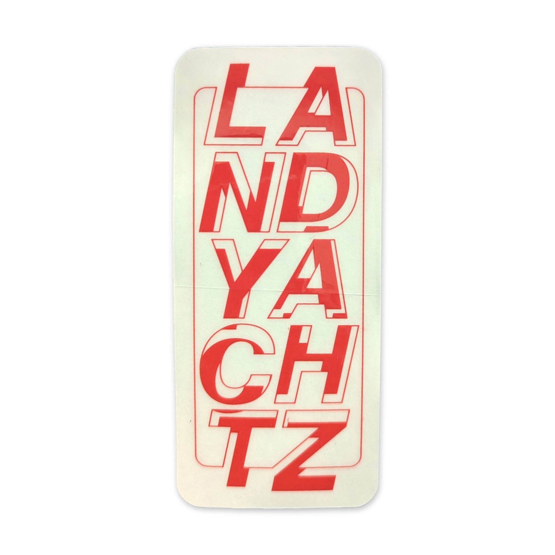 Landyachtz Vertical Logo Red Sticker