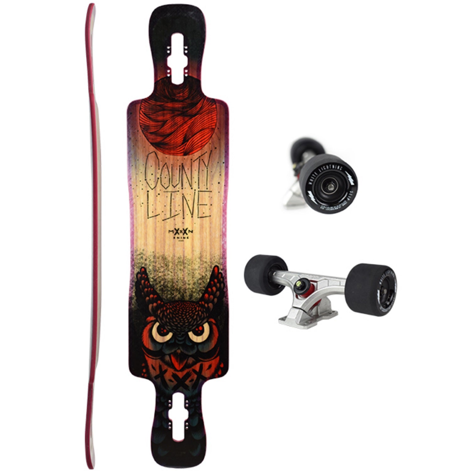 Moonshine County Line Longboard, Deck and Complete