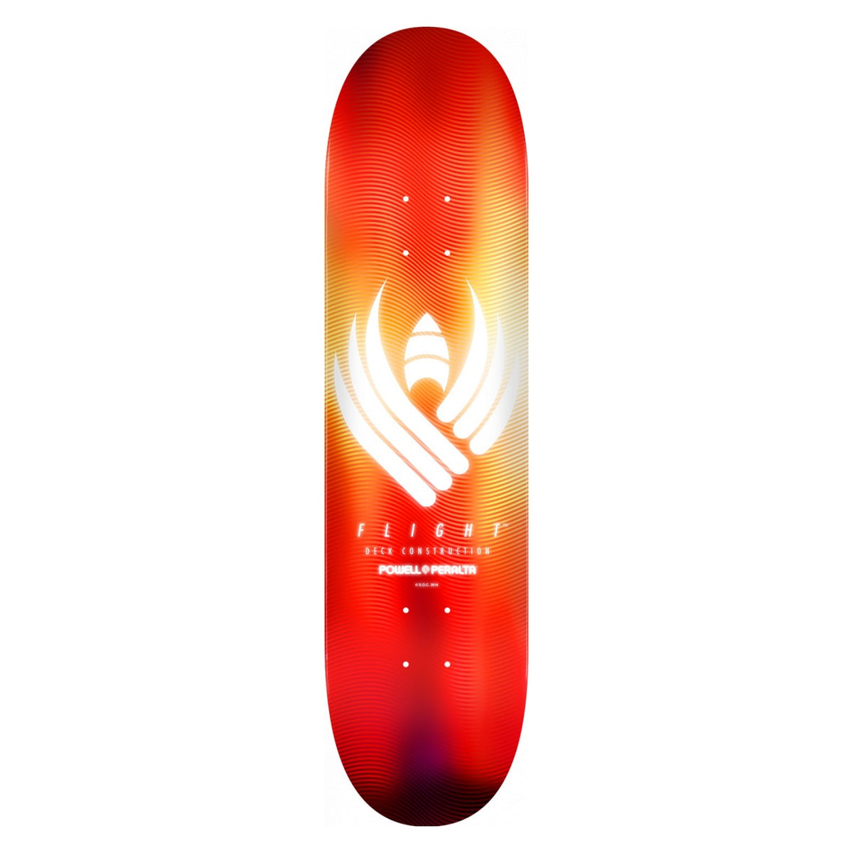 Powell-Peralta Flight Skateboard Deck, Glow Red, Shape 242, 8.0"