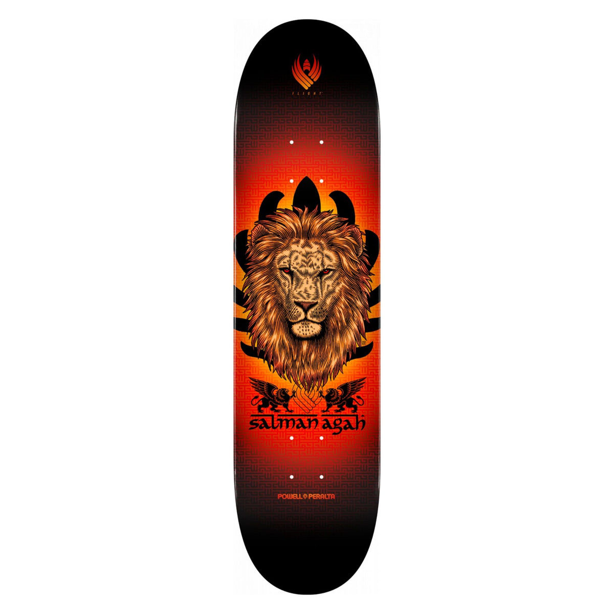 Powell-Peralta Flight Skateboard Deck, Salman Agah Lion, Shape 242, 8.0"