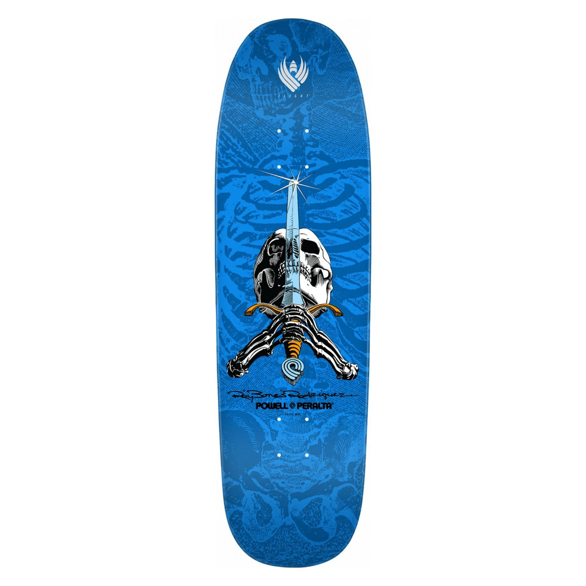 Powell-Peralta Flight Skateboard Deck, Sword & Skull, 9.265"