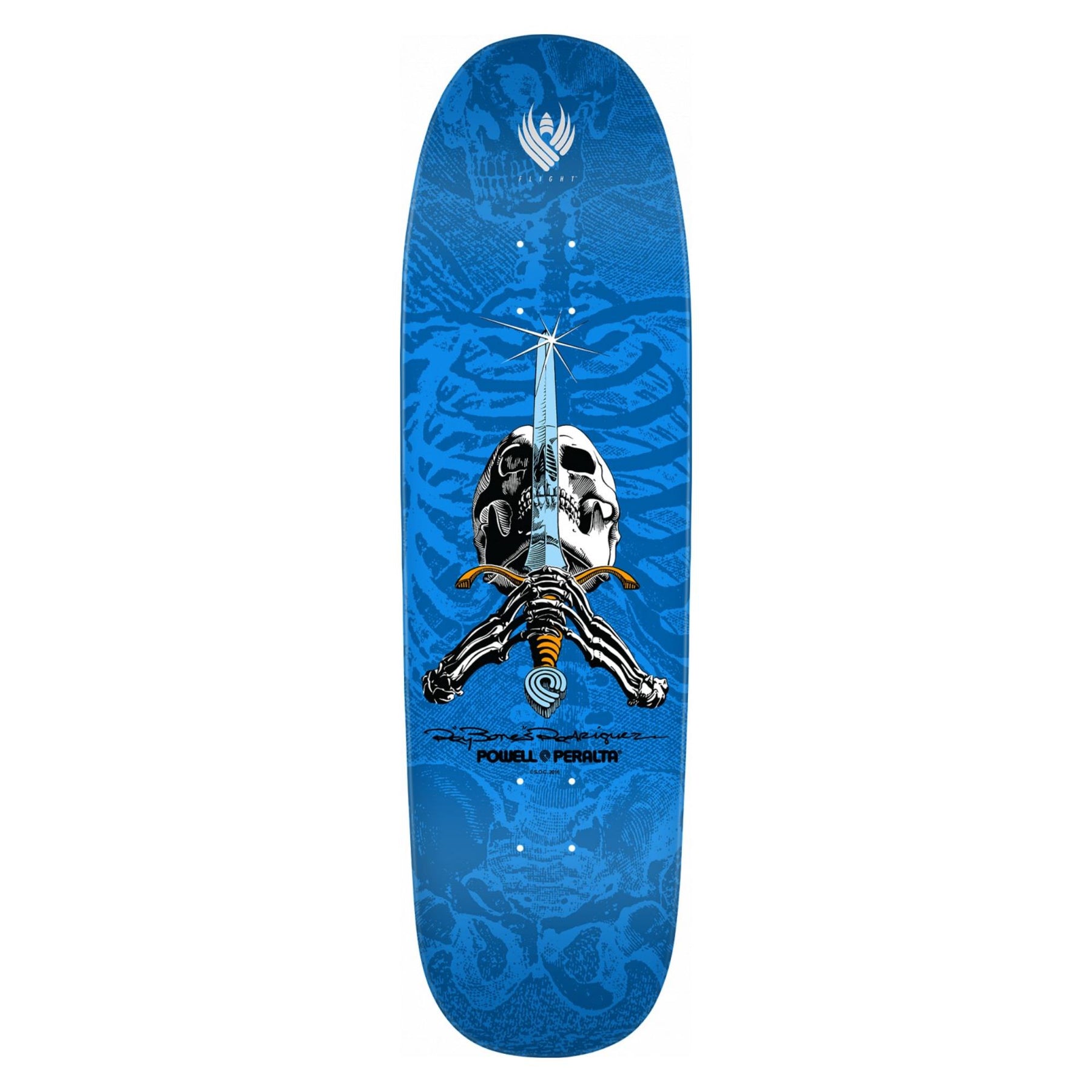 Powell-Peralta Flight Skateboard Deck, Sword & Skull, 9.265"