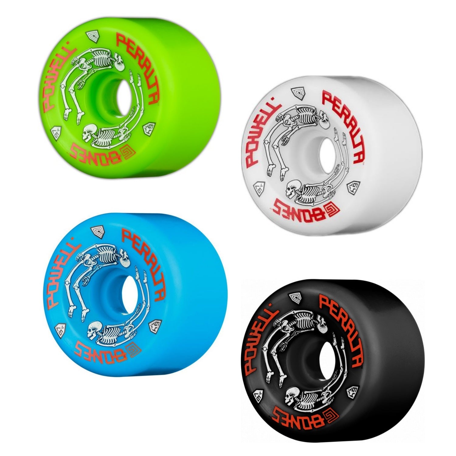 Powell-Peralta G-Bones Skateboard Wheels, 64mm/97a