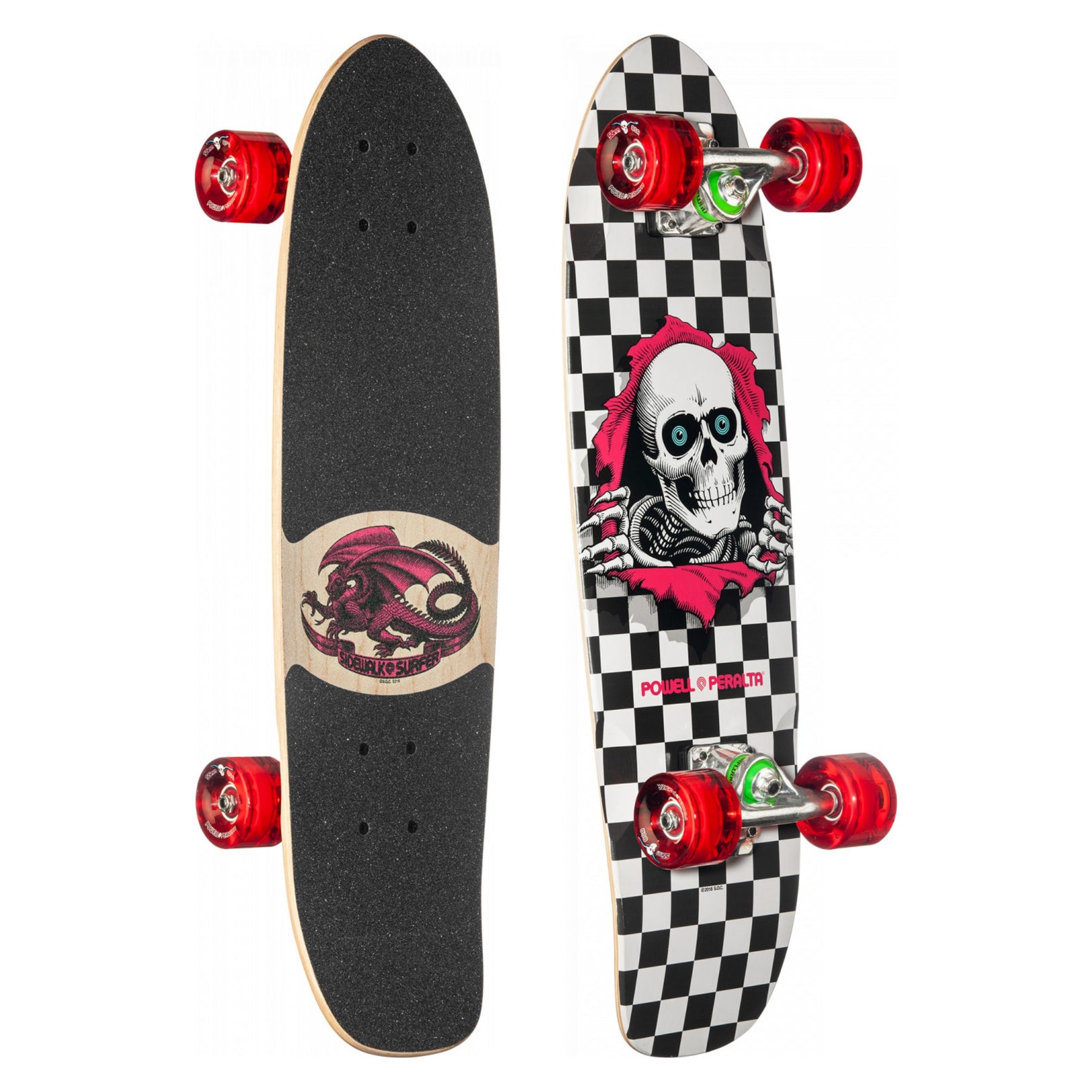 Powell-Peralta Sidewalk Surfer Complete Skateboard, Checker Ripper