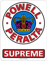 Powell-Peralta Supreme OG Sticker, Red/White/Blue, 3.5"