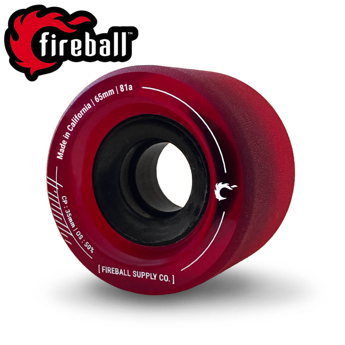 Fireball Tinder 65mm 81a Wheel Set, Red