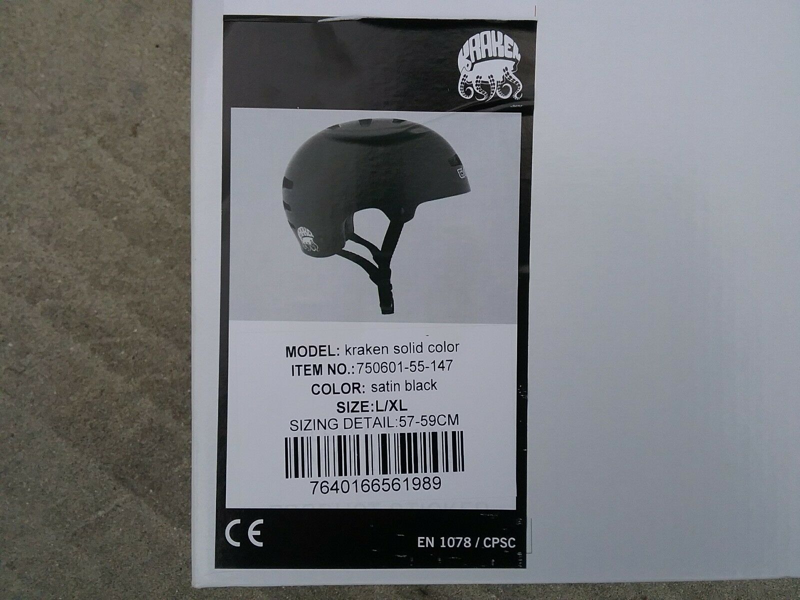 TSG Kraken Satin Black Skateboarding Helmet Size L/XL