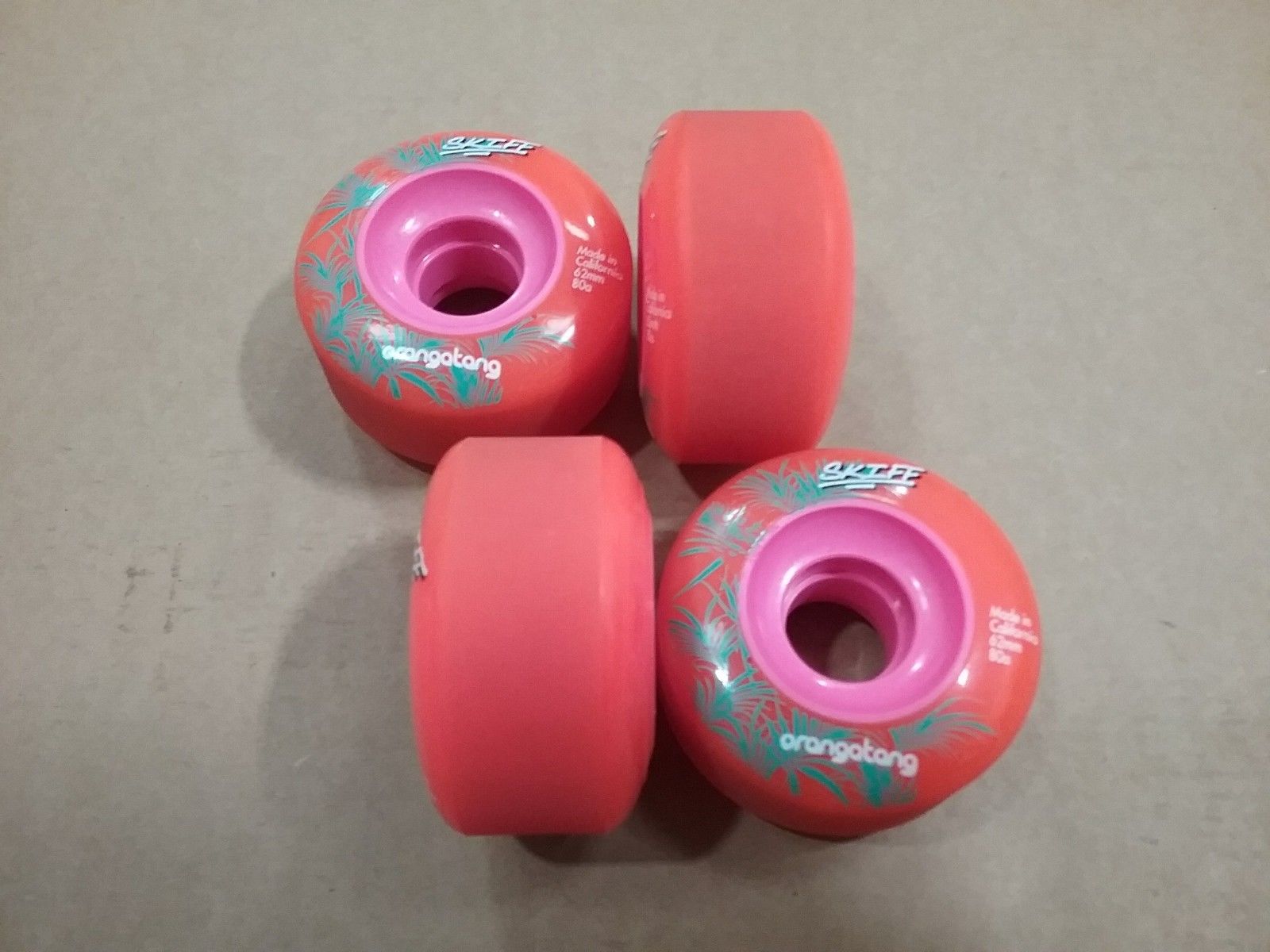 Orangatang Skiff 62mm All-Terrain Skateboard Wielen Set Van 4 - Happy Thane