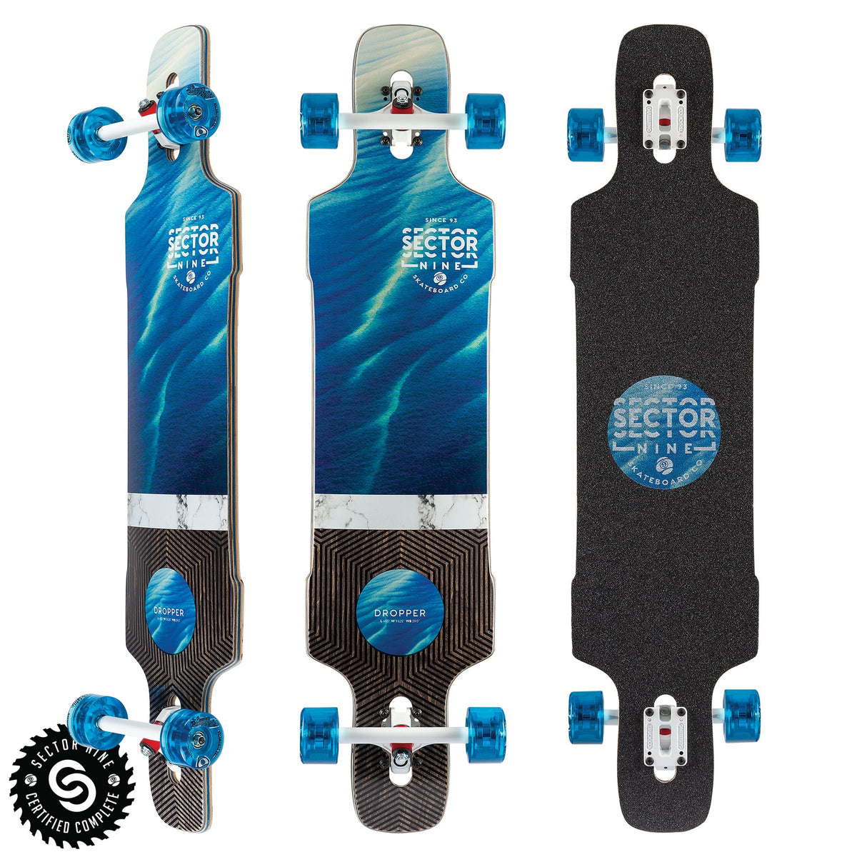 Sector 9 Shallows Dropper Longboard, Complete