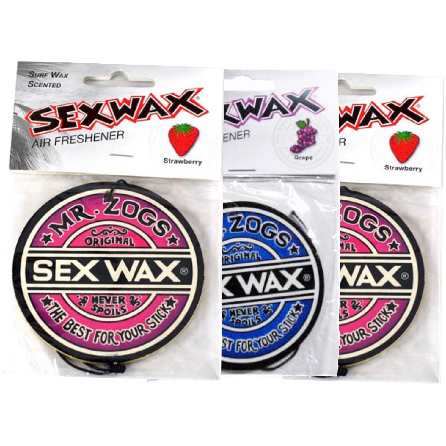 Sex Wax Zog Air Freshener Coconut Scent 3 Pack