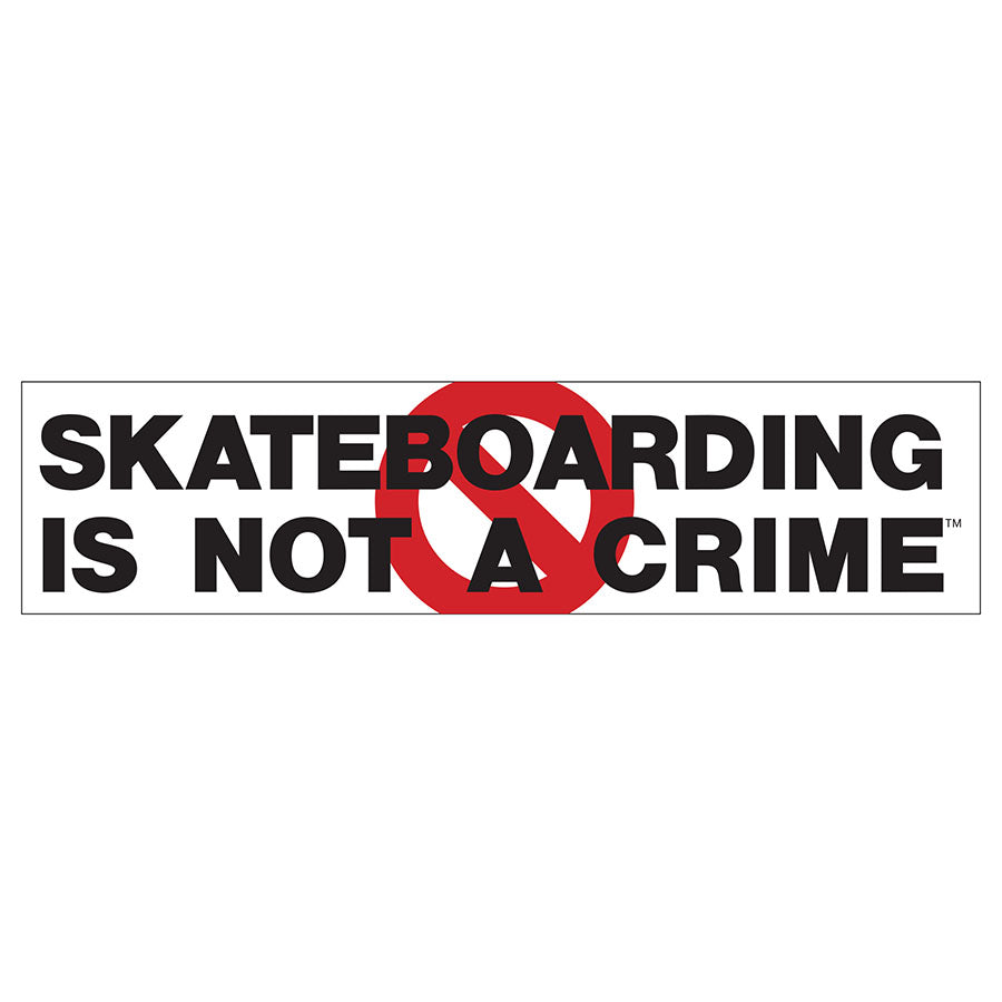 Skateboarding is Not a Crime Sticker, 10.0"