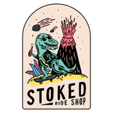 Stoked Ride Shop Sticker, Shredosaurus