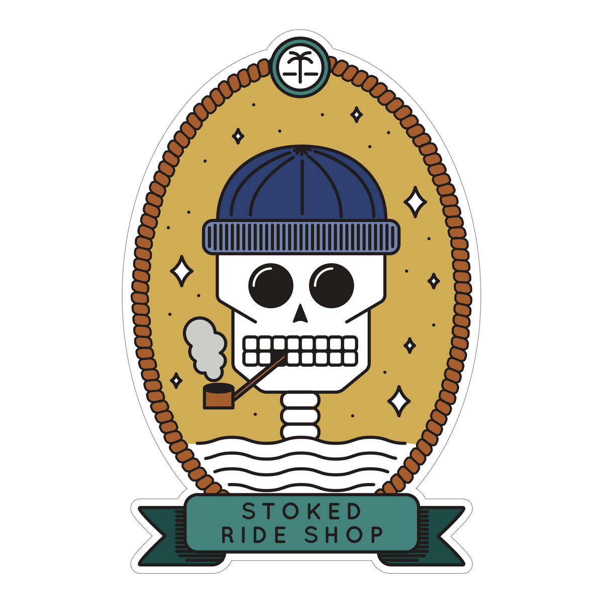 Stoked Ride Shop "Smoking Kills" Sticker by Spring Break Jake