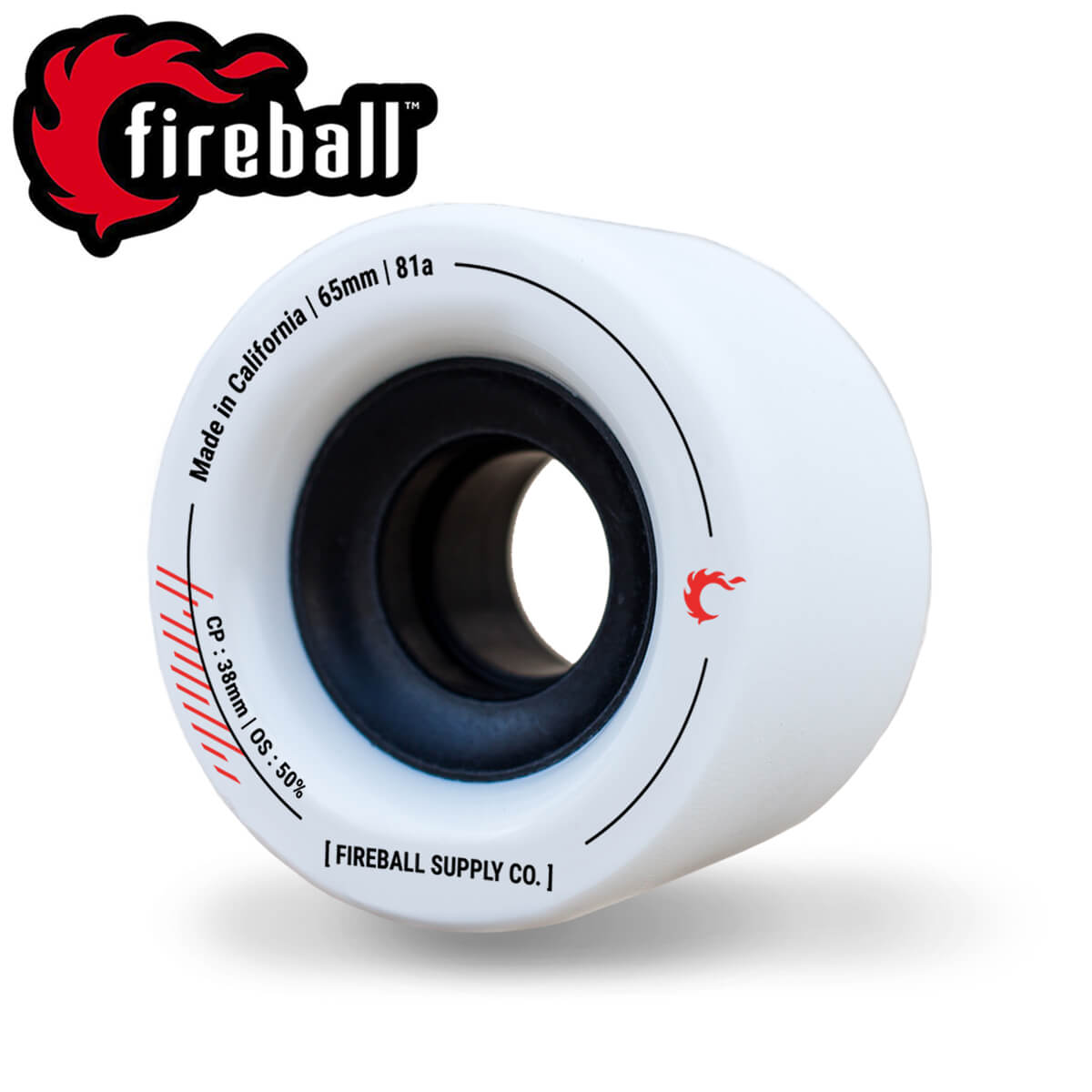 Fireball Tinder 65mm 81a Wheel Set, White