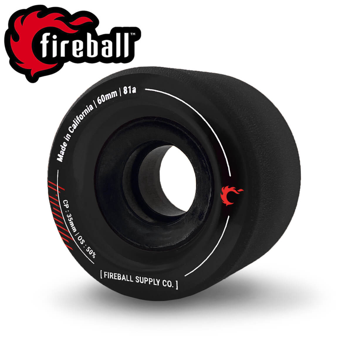 Fireball Tinder 60mm 81a Wheel, Black